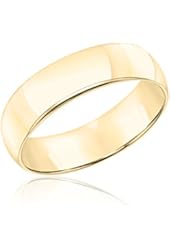 Comfort Fit 6mm Yellow Gold Band, Size 9