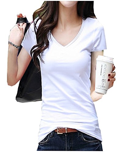 【PALERO・パレロ】 選べる５色 Tシャツ 半袖 Vネック シンプル 無地 カットソー シャツ トップス スタイル レディース 春 夏 レディーズ ガールズ ナチュラル きれいめ