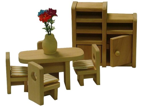 Childrens Toyshop  Spielwaren : Beluga 70124 - Möbel Esszimmer Holz 7teilig