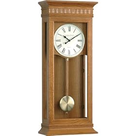 Extra Large Light Oak Pendulum wall clock Dual Westminster/whittington 4x4 chime, by London Clock Co Height 69.5cm