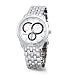 Mens Black Silver Quartz Fashion Bracelet Wrist Watch