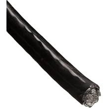 Stainless Steel 18-8 Vinyl Coated Wire Rope, 7x7 Strands, 3/64" Cable Diameter, 1/16" Coated OD, 50' Length, 270 lbs Breaking Strength, Black