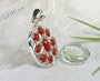 Completely Handcrafted - Designer Sterling Silver Coral Pendant