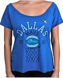 NBA Women's Dallas Mavericks Off The Shoulder Flirt Tee (Liberty, Large)