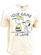 Junk Food Peanuts Your Game is Lame Sugar Cream Adult T-Shirt Tee
