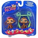 Littlest Pet Shop Pet Pairs - Fun Jungle Gym - 2 Monkeys Figure