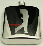 Review AJ In The Forest  / Engraved 6oz Stainless Steel Hip Flask GOLFER, Personalised Free, Birthday, Anniversary Gift