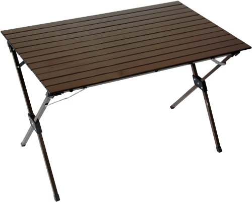 Table in a Bag LT4327B Large Tall Aluminum Portable Table With Carrying Bag, Brown