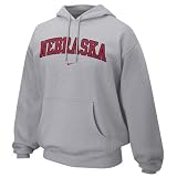 Nike Nebraska Cornhuskers Ash Arch Lettering Fleece Hoody Sweatshirt
