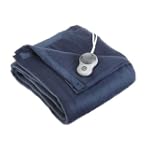 Sunbeam Royal Nights Heated Blanket, Twin, Navy