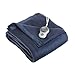 Sunbeam Royal Nights Heated Blanket, Twin, Navy