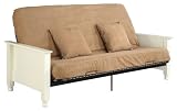 Serta Pinehurst Barcelona Full Futon Set with Pillows, White/Tan