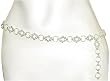 Silver Belly Chain Body Jewelry Max Length 36.5 inches (b155)