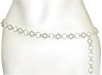 Silver Belly Chain Body Jewelry Max Length 36.5 inches (b155)