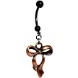 Antique Ribbon Bow Belly Ring