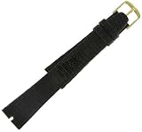 Hadley Roma 19mm Black Java Lizard Watch Band Strap Fits Gucci