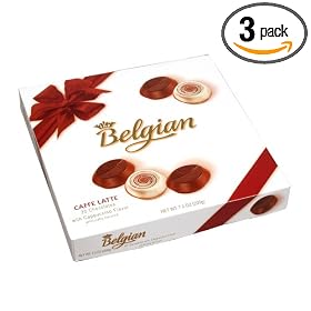 The Belgian Chocolate Group Caffe Latte Chocolates, 7.0-Ounce Gift Boxes (Pack of 3)