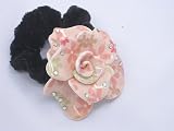 Korean Style Flower with Crystal Ponytail Holders (Style G)