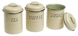 Review Typhoon 39281 / Typhoon Vintage Kitchen Small Canisters with Matching Lids, Set of 3, Vintage Cream