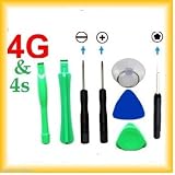 Tools Kit for iPhone 4S & 4G Opening Tool Kit 5 Star Pentalobe Screw Driver (7 Tools)
