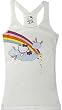 Hello Kitty - Kitty on a Cloud / Rainbow White Rib Tank Top for women