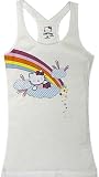 Hello Kitty - Kitty on a Cloud / Rainbow White Rib Tank Top for women