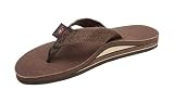 Rainbow Sandals - Mens Hemp Double Stack Brown Size Large (9.5 - 10.5)