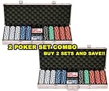 2 x 500 pc. 11.5g Luxury Dice Poker Set. ** 1000 chips**