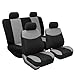 Read FH-FB056114 Modern Flat Cloth Car Seat Covers Gray / Black Color Details FH-FB056114 Modern Flat Cloth Car Seat Covers Gray / Black Color