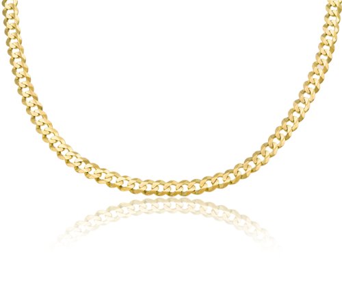 14K Solid Yellow Gold Cuban Curb Link Chain / Necklace 6mm Wide 30