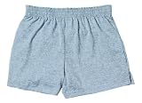 Gray solid exercise sport shorts cotton jersey available in adult and youth sizes