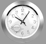 Silver Quartz Wall Clock w/ Quiet Sweep Second Hand
