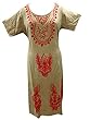 Maxi Dress Beige Red Embroidered Womans Fashion
