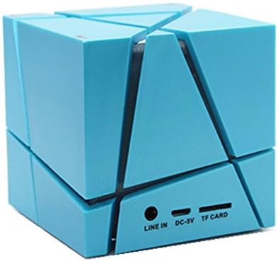 YiMoo Creative Newest Ultra-Portable Wireless Bluetooth 4.0 Rubik's Cube Speaker Rechargeable Shockproof Powerful Sound Speaker with Built-in Microphone Color Blue