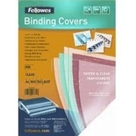 Fellowes Transparent Plastic Cover 150mic Pack of 100
