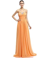 A-line Lace Beaded Sweetheart Chiffon Natural   Waistline Floor Length Prom Dress 