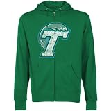 NCAA Tulane Green Wave Distressed Primary Lightweight Full Zip Hoodie - Green