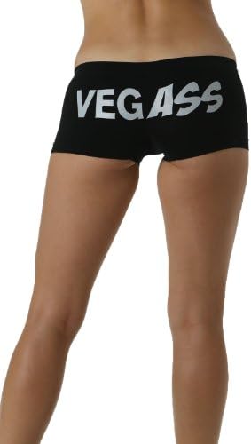 Make Me Laugh Shirts Women's VegAss Boy Shorts One Size Fits All (Small - XL) Black
