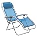 Sporting Goods : Pacific Outdoors La Chaise Folding Recliner- Light Blue with White Frame