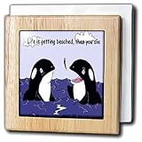 Whale Philosophy - 6 Inch Tile Napkin Holder