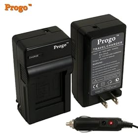 Progo Home & Travel Pocket Battery Charger With Car Adapter for Canon LP-E10 LPE10, Canon EOS Rebel 1100D T3 Kiss X50