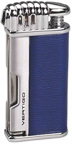 Puffer Pipe Lighter with Serrated Knife Pick and Tamper Tools Lifetime Warranty Carry Pouch Blue
