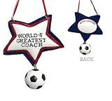 Soccer World's Greatest Coach Christmas Ornament Thank You Gift