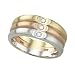 3 Diamond Ring 0.07 ct. in 14K Tri Color Gold