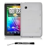 White Cover Protective Slim Durable Silicon Skin Case for HTC Flyer 3G WiFi ....