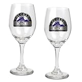 Colorado Rockies 2 Piece MLB Wine Glass Set