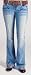 WFM00018P-451-24 Wallflower Junior Plus Size 5 Pocket Flare Jeans with Heavy Stitch Detail in Light Denim Size: 24