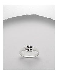 Skull Ring In 92.5 Sterling Silver