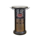 Outdoor Leisure Propane Heated Patio Table Ornate Grating