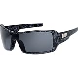 Fox Racing The Duncan Adult Racewear Sunglasses w/ Free B&F Heart Sticker Bundle - Polished Black/Warm Grey / One Size Fits All